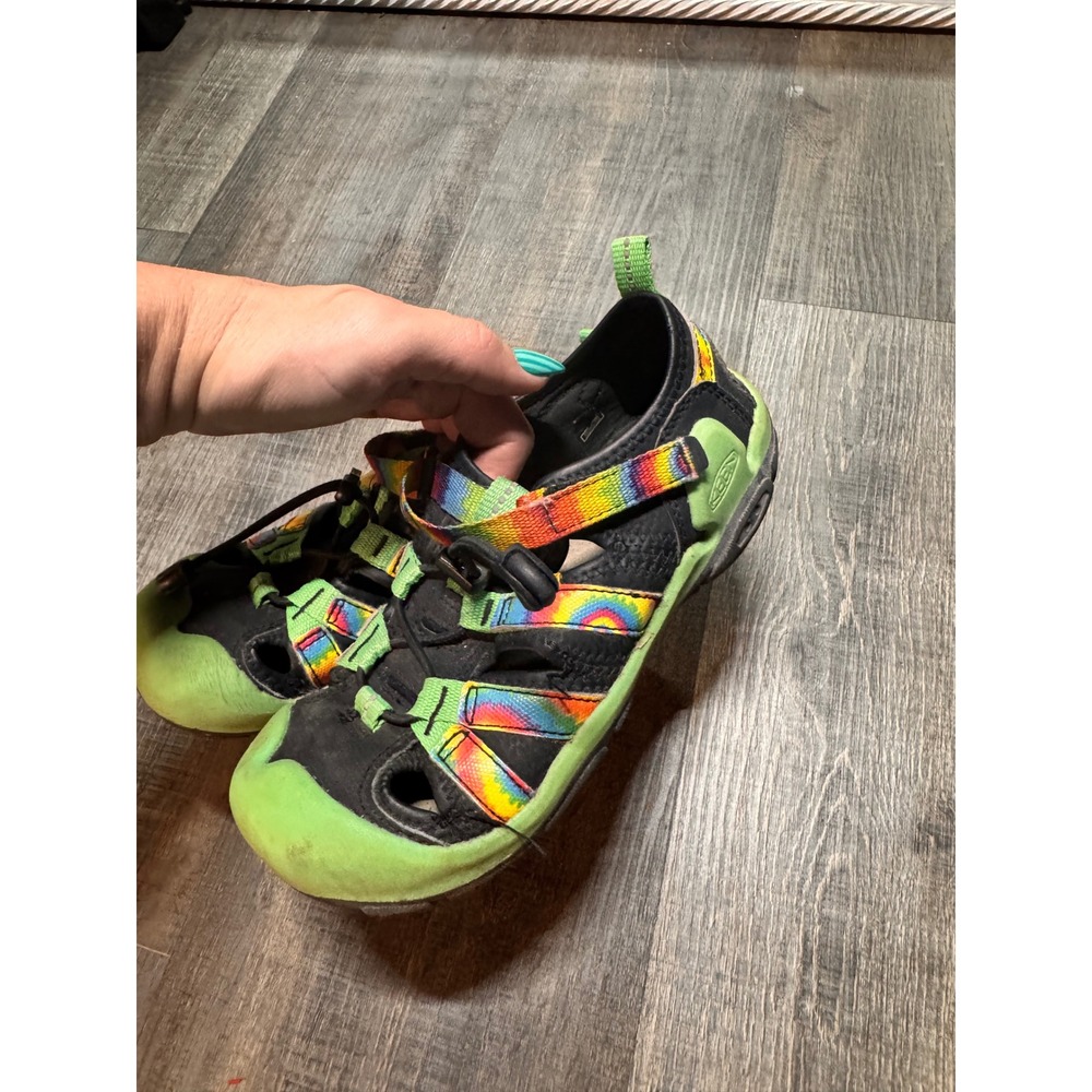 Keen Newport H2 Kids Sandals Rainbow Tie Dye Black Water Shoes 1025540 Size 2